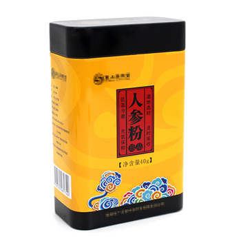 長(zhǎng)方形復(fù)古人參粉馬口鐵盒_醫(yī)藥保健品通用包裝鐵罐廠家定制